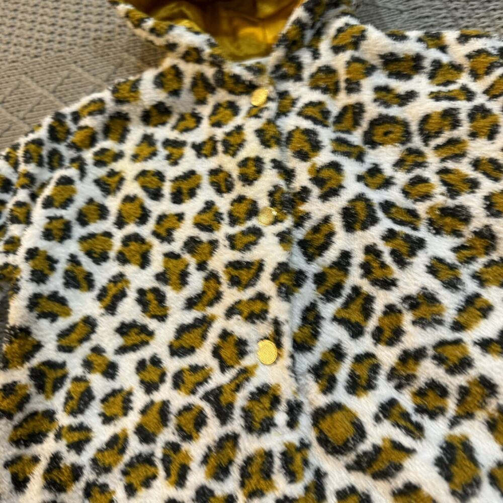 Vintage Handmade Leopard Toweling/Outdoor Hooded Baby Sack ~ 3/6Ml - Picture 10 of 13